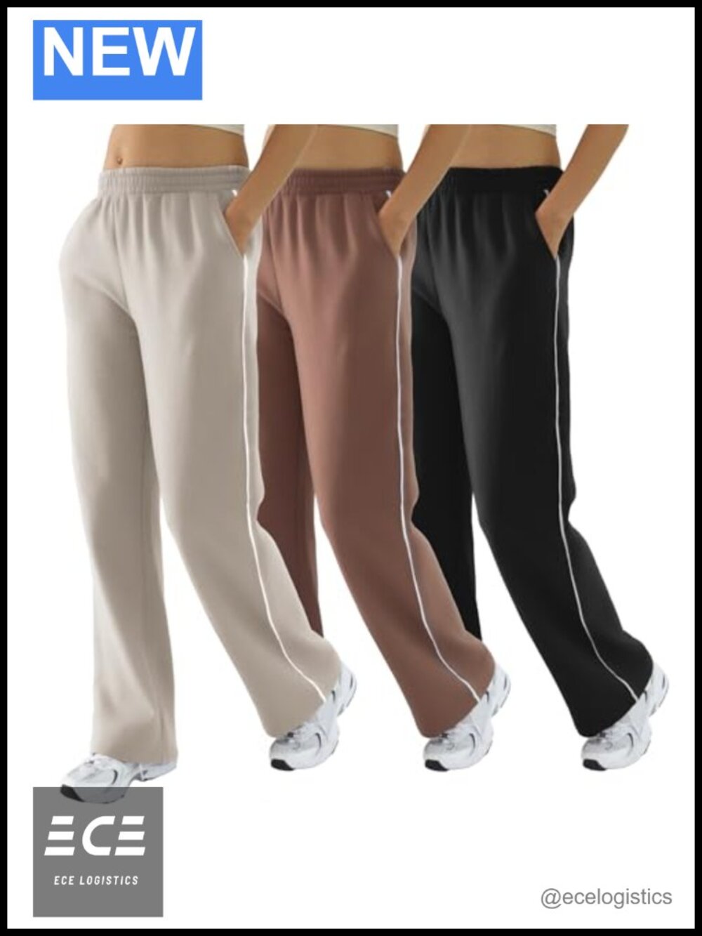 Womens Baggy Sweatpants Fleece Lined Wide Leg Elastic Waist Lounge Pants